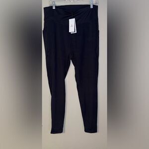 Baleaf Lycra blend high rise Black pocket Leggings NWT #719